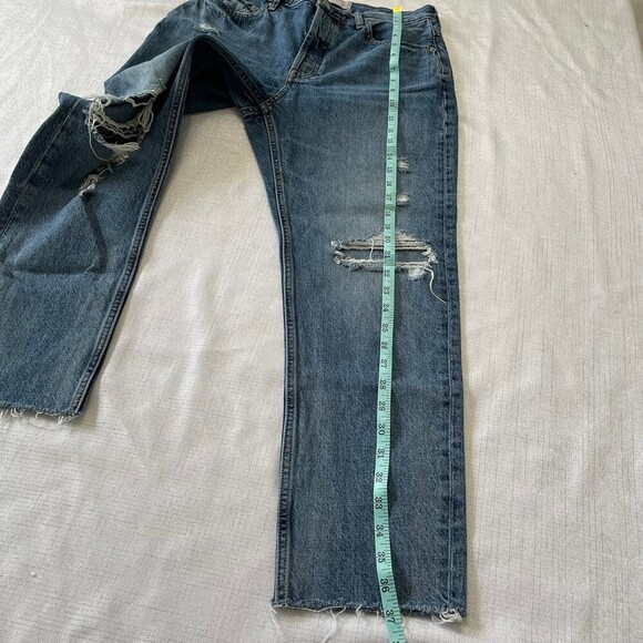 Everlane High Rise Distressed 90's The Cheeky Jeans Size 27 Crop Organic Cotton - Picture 9 of 12